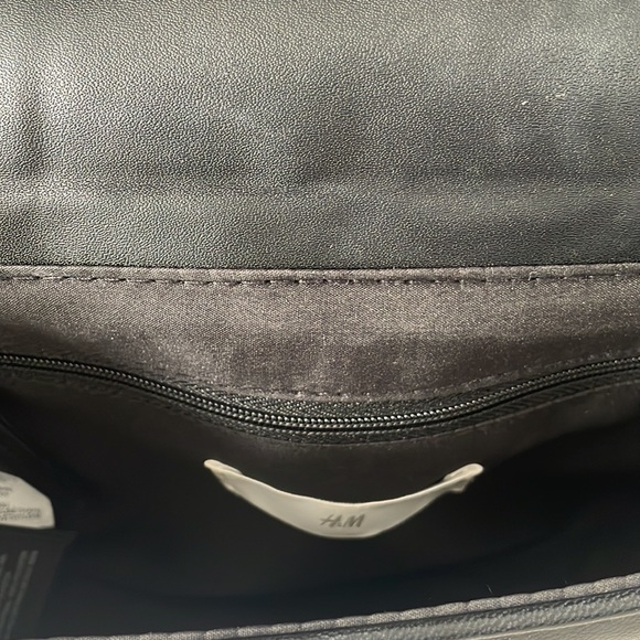 Black Faux Leather Crossbody/Clutch Bag - Picture 5 of 5